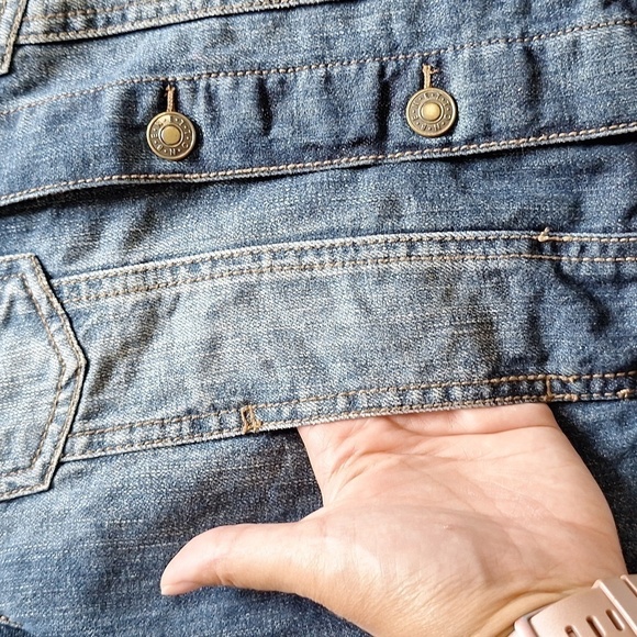 BENETTON JEANS Kids Snap Front Denim Jacket Size (M 7/8) - Picture 7 of 15